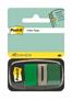 Pagemarker, folia, 50 sheets, 25x43 mm, 3M POSTIT, green